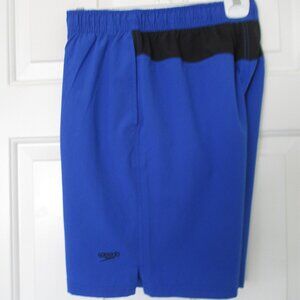 Speedo Mens Royal Blue Stretch 3 Pocket Lined Swim Trunk NWOT - Size Medium